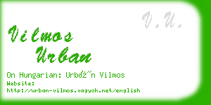 vilmos urban business card